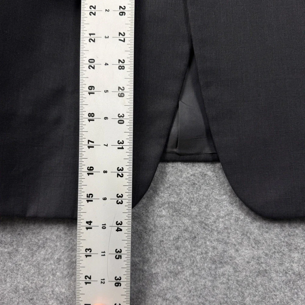 Hickey Freeman Loro Piana Super 130s Wool Blazer Charcoal Grey 41R Mens YA003